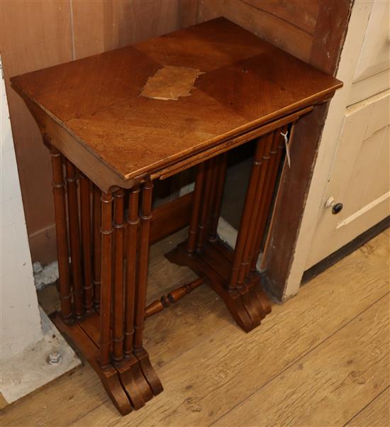 A mahogany quartetto nest of tea tables W.54cm